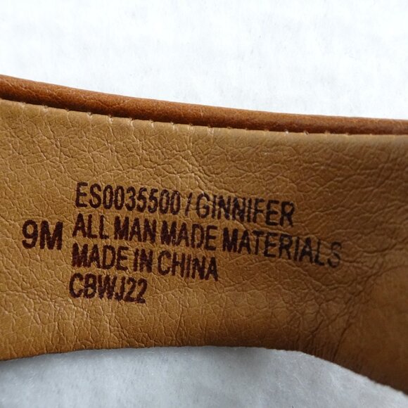 Euro Soft by Sofft Wedge Sandals Women's Size 9M Brown Zip Back Strappy Comfort - Picture 14 of 14